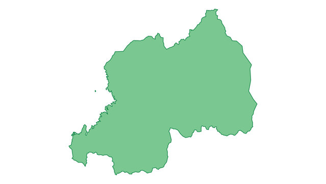 Rwanda outline green