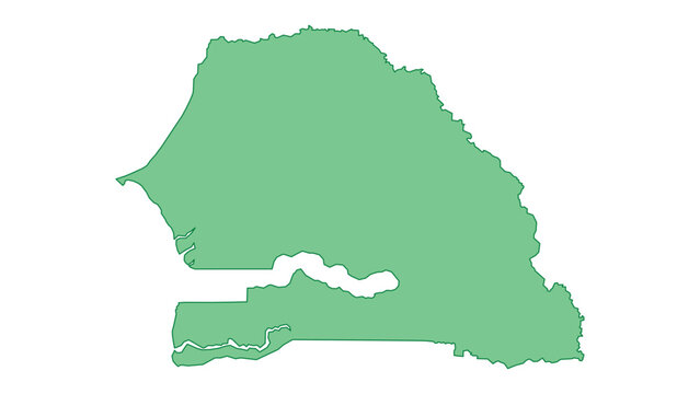 Senegal outline green