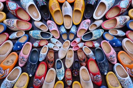 colorful wooden shoes