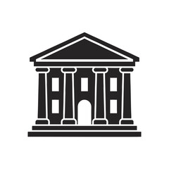 Obraz premium Bank Building Icon