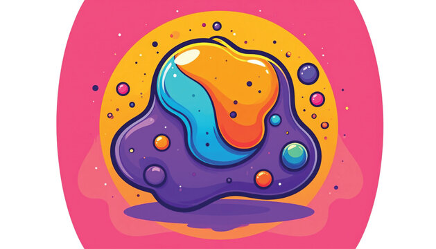 Colorful Blob with Liquid Shapes.