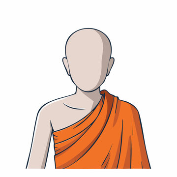 Illustration of a Buddhist Monk