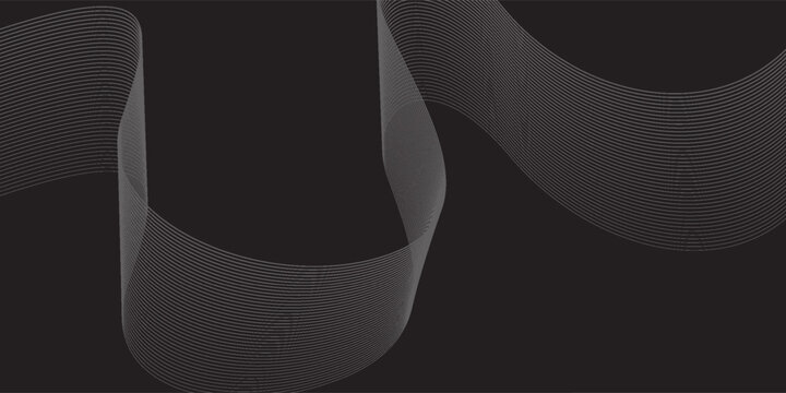 illustration of abstract background with wavy line light effect, backgrounds technology and motion graphic, applicable for web banner, poster, billboard, wallpaper computer, black tech sign and symbol