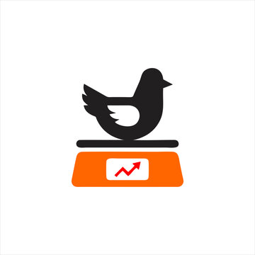 Poultry Industry Growth and Bird Weight Tracking Icon