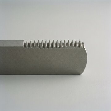 Precision Industrial Steel Linear Gear Rack Component with Serrated Teeth