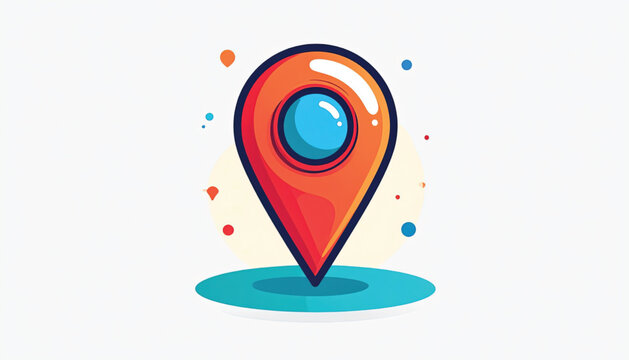 Colorful Location Map Pin Icon Symbol.