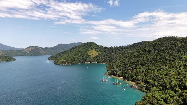 Coastal Hills Covered in Thick Tropical Greenery