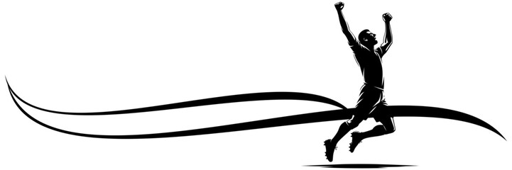 Vector illustration of a soccer player on a white background for the World Cup © Al