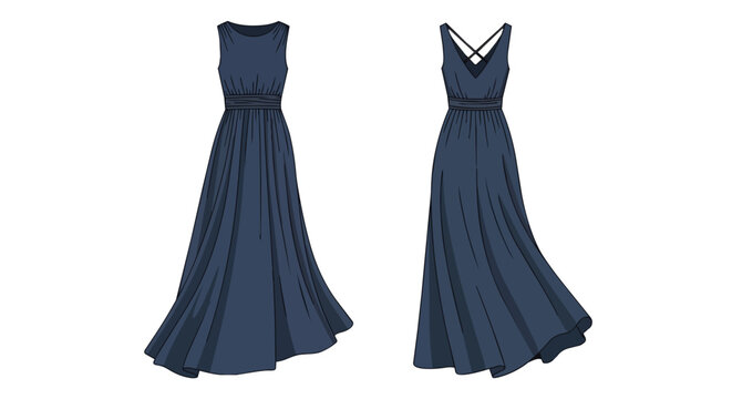 bridesmaid dress silhouette Ladivine 7493 - Long A-Line Dress
