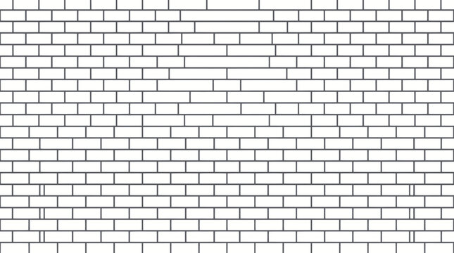 Clean White Brick Wall Texture, Seamless Pattern