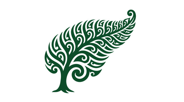 Maori Koru Fern Leaf Symbol, New Zealand Culture, Tribal Art