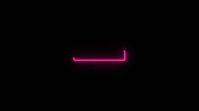 search here, Text Animation in Neon Glow Rectangle Frame.