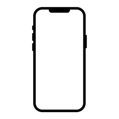 スマートフォンのシンプルな枠線アイコン © monii