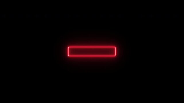 Payment Due Text Animation in Neon Glow Rectangle Frame.