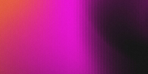 Fototapeta premium Smooth vertical color gradient abstract backdrop shifting warm orange to vivid magenta, deep purple, then dark black. 