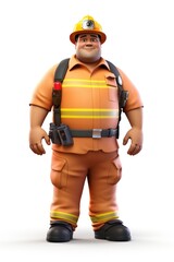 Fototapeta premium Firefighter helmet white background protection.