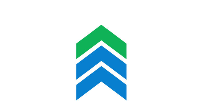 Green and blue upward arrows.
