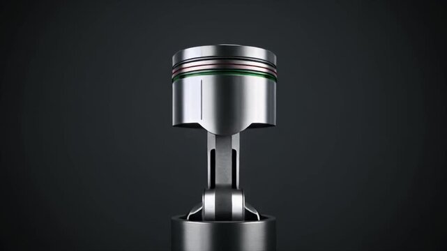 Automotive Piston Engine Part with Color Bands