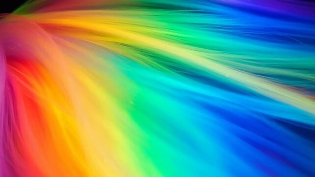 Vibrant Abstract Rainbow Flowing Silk Texture Background