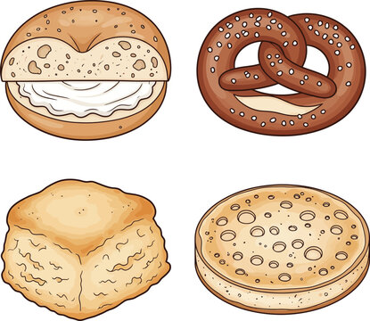 Close up of a textured round biscuit isolated on a white background