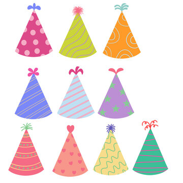 Colorful Birthday hat collection 
