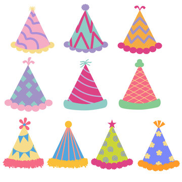 Colorful  birthday hat design