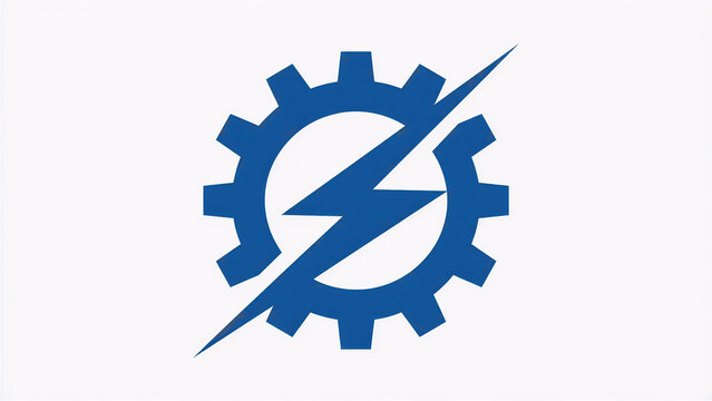 lightning bolt icon symbolizing energy, power, industrial technology, engineering and electrical innovation