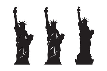 liberty statue silhouette bundle set © James