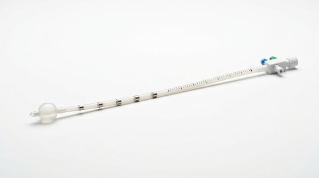 Anorectal Manometry Probe on White Background &mdash; Colorectal Gastroenterology Medical Device Stock Photo
