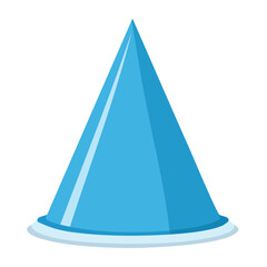 Fototapeta premium 3D Render of a Cyan Cone on White Background