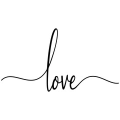 Obraz premium Love word for greeting card header