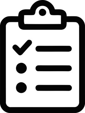 To do checklist survey questionnaire tick line icon
