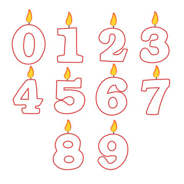 Doodle candle number design