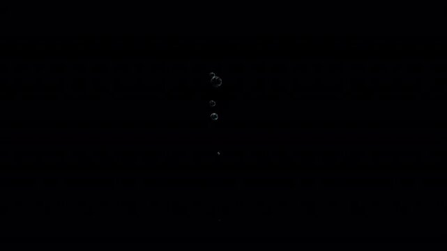 Subtle Straight Line Bubbles Rising, 4K Loop Overlay