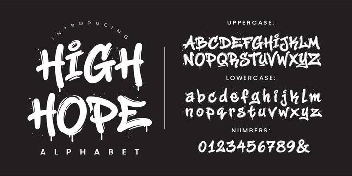 High Hope Bold Graffiti Brush Script Font for Urban Street Art and Hip Hop Poster Design