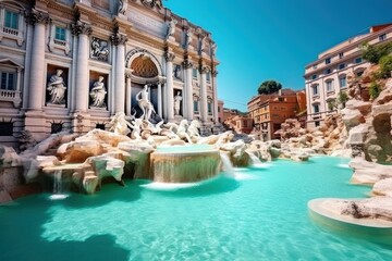 Naklejka premium Rome architecture fountain building.