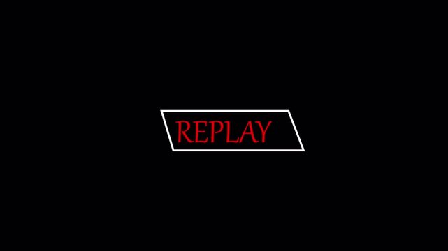 Replay Button Animation Loop Modern UI Motion Graphics Background 4K