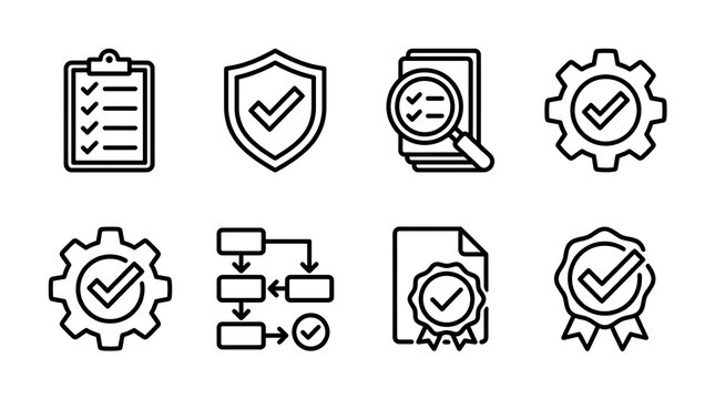Premium icon set for verification and success