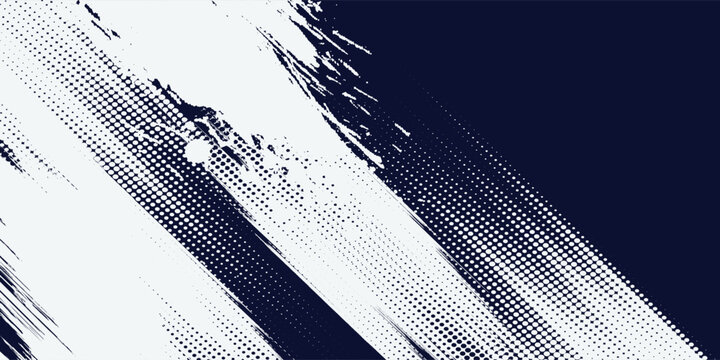 Dots halftone white \u0026 blue color pattern gradient grunge texture background. Dots pop art comics sport style vector illustration