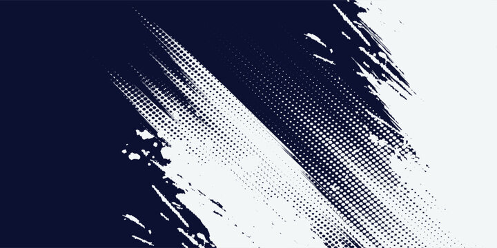 Dots halftone white \u0026 blue color pattern gradient grunge texture background. Dots pop art comics sport style vector illustration