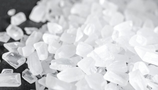 Macro Close-up of White Sugar Crystals