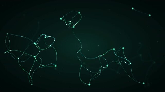 Energy waves traveling through a complex network of organic-looking digital fibers with a bioluminescent scientific glow.