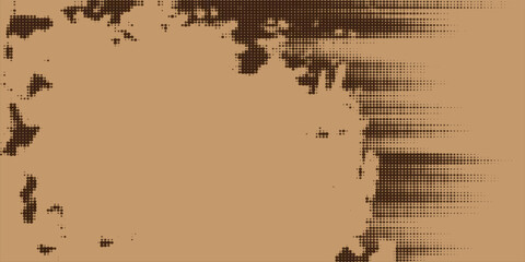 Fototapeta premium Grunge Brown Halftone Texture Background With Distressed Retro Vintage Paper Look
