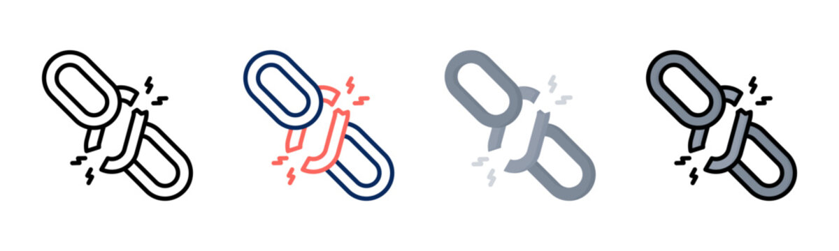 Weaknesses icon set multiple style collection