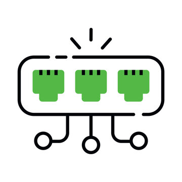 An icon design of server rack