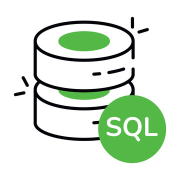 An icon design of database rack