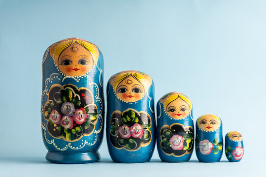 Russian nesting doll isolated