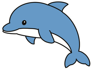 Obraz premium Cute dolphin icon