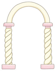 Naklejka premium PNG Rectangular arch architecture twisted design.