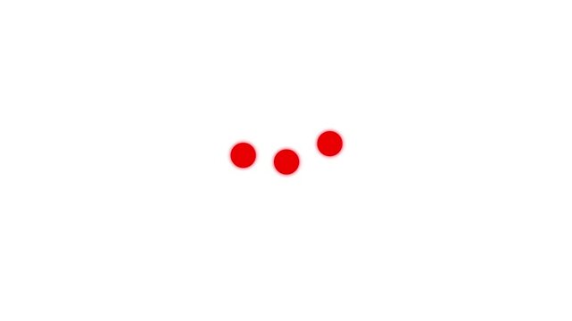 loading animation, looping 3 dots motion graphic animation video.Animation loading 3 dots looping progress icon. point loading animation. loads the Dot icon animation.